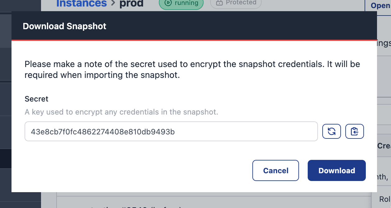 Download snapshot